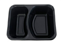 CPET tray 2-grid from DisposablesInc.com. The best import service in China. Import your disposable items and products from us.